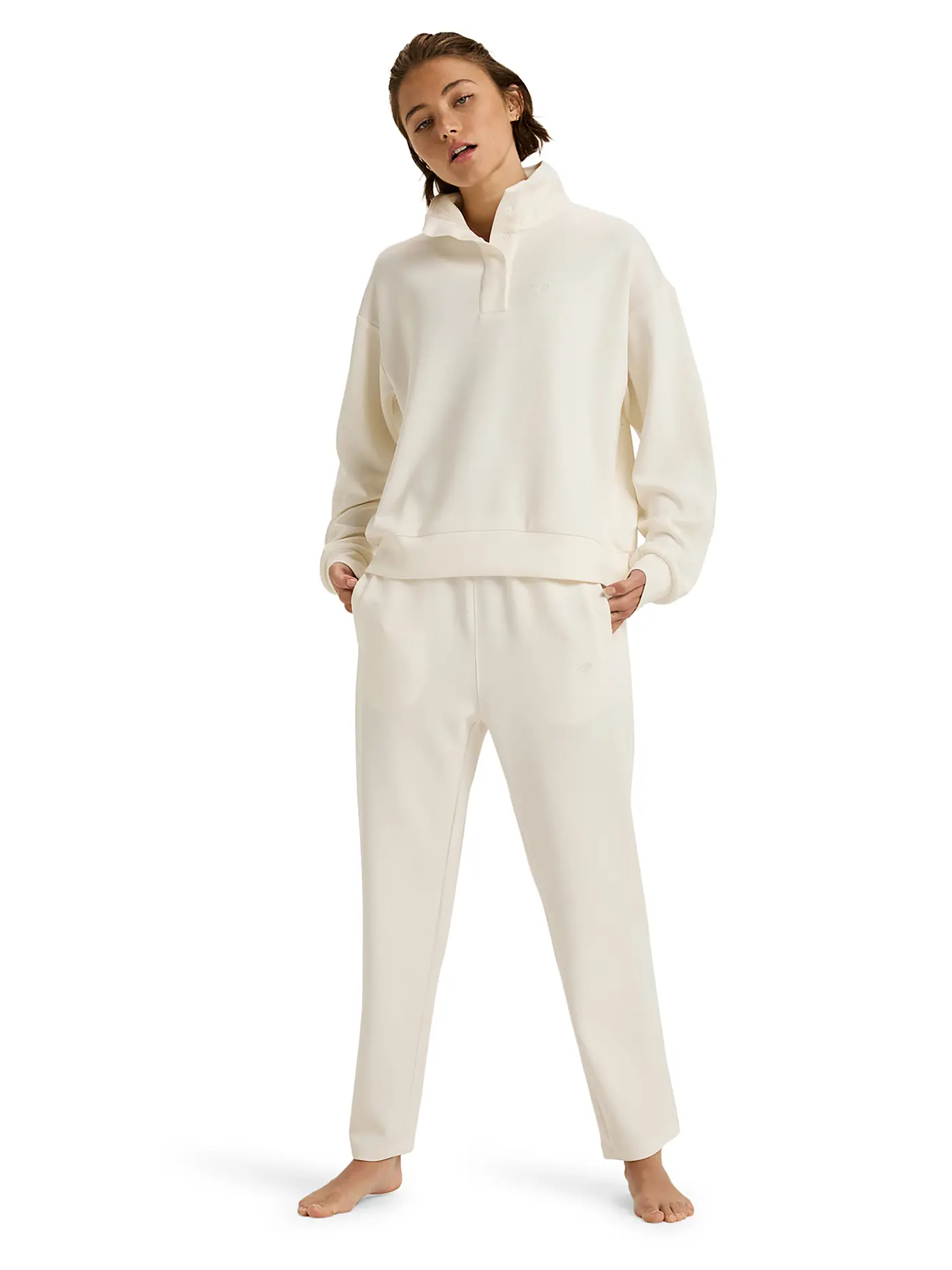 ROXY | Damen Sweater Rise & Vibe Fleece | weiss